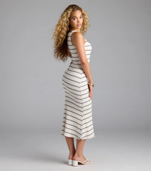 Pretty Picture Striped Midi Dress