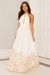 The Meadow’s Secret Halter Maxi Dress Yellow