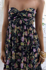Twirl With Me Strapless Maxi Dress Black