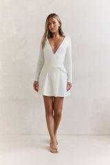 Trust In You Long Sleeve Mini Dress White