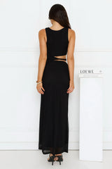 Mine To Show Mesh Maxi Dress Black