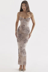Sexy Printed Slim Fit Cami Maxi Dress