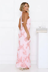 Love Muse Halter Maxi Dress Pink