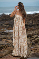 Floral Print Plus Size Sleeveless Maxi Dress