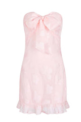 Sweet Blue Bow Fitted Short Dress