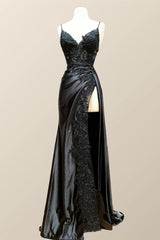 Wine Red Appliques Mermaid Long Formal Dress