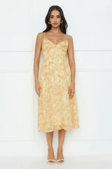 Fresh Nectar Midi Dress Yellow