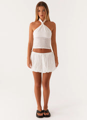 Sweet Dream Halterneck Top - White