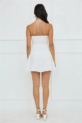 Styled For Sunsets Halter Mini Dress White