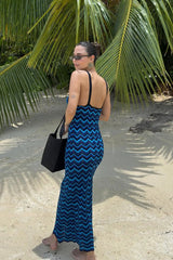 Striped Color Block Cami Maxi Dress
