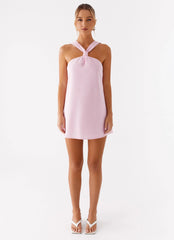 Keira Linen Micro Mini Dress - Pink