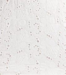 Sweet Lace-Up Cutout Eyelet Skater Dress