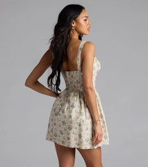 Feeling Pretty Cute Floral Skater Short Dress