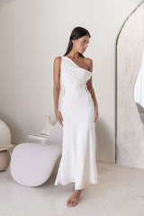Moonlight Dancer Off Shoulder Maxi Dress Cream