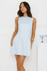 Lagoon Waves Mini Dress Blue