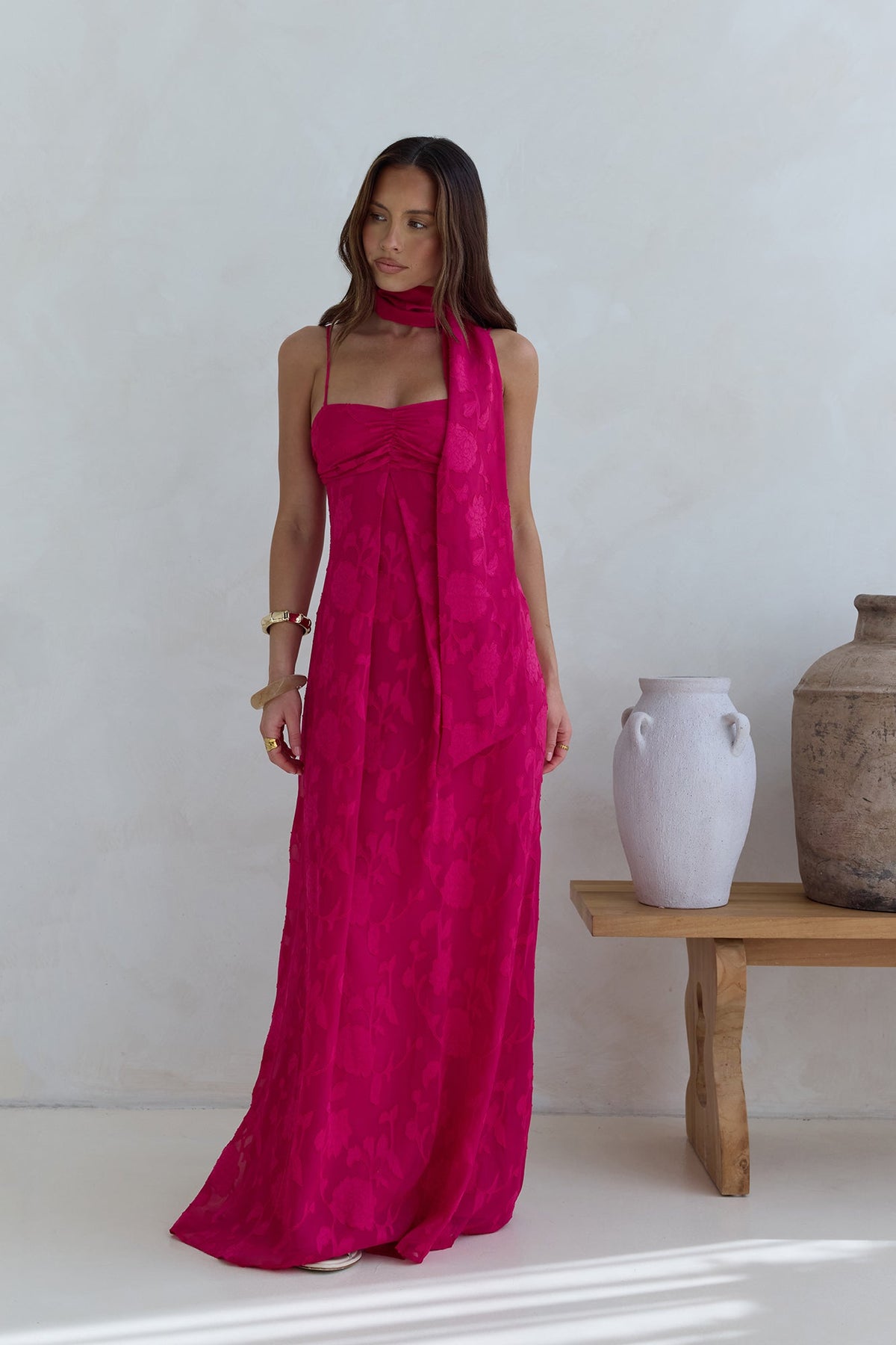 Flirt With Fire Maxi Dress Pink