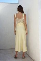 On A Cloud Lace Maxi Dress Yellow