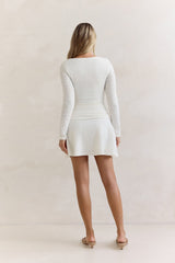 Trust In You Long Sleeve Mini Dress White