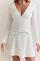 Trust In You Long Sleeve Mini Dress White