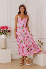 Rose Garden Bliss Floral Midi Dress