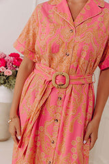 Bubbly Personality Paisley Midi Dress