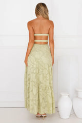 My Best Strapless Maxi Dress Sage