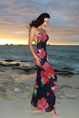 Floral Backless Bodycon Cami Maxi Dress