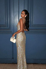 Sparkling Sleeveless Bodycon Maxi Dress