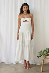 Free Falling Maxi Dress White