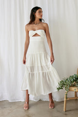 Free Falling Maxi Dress White