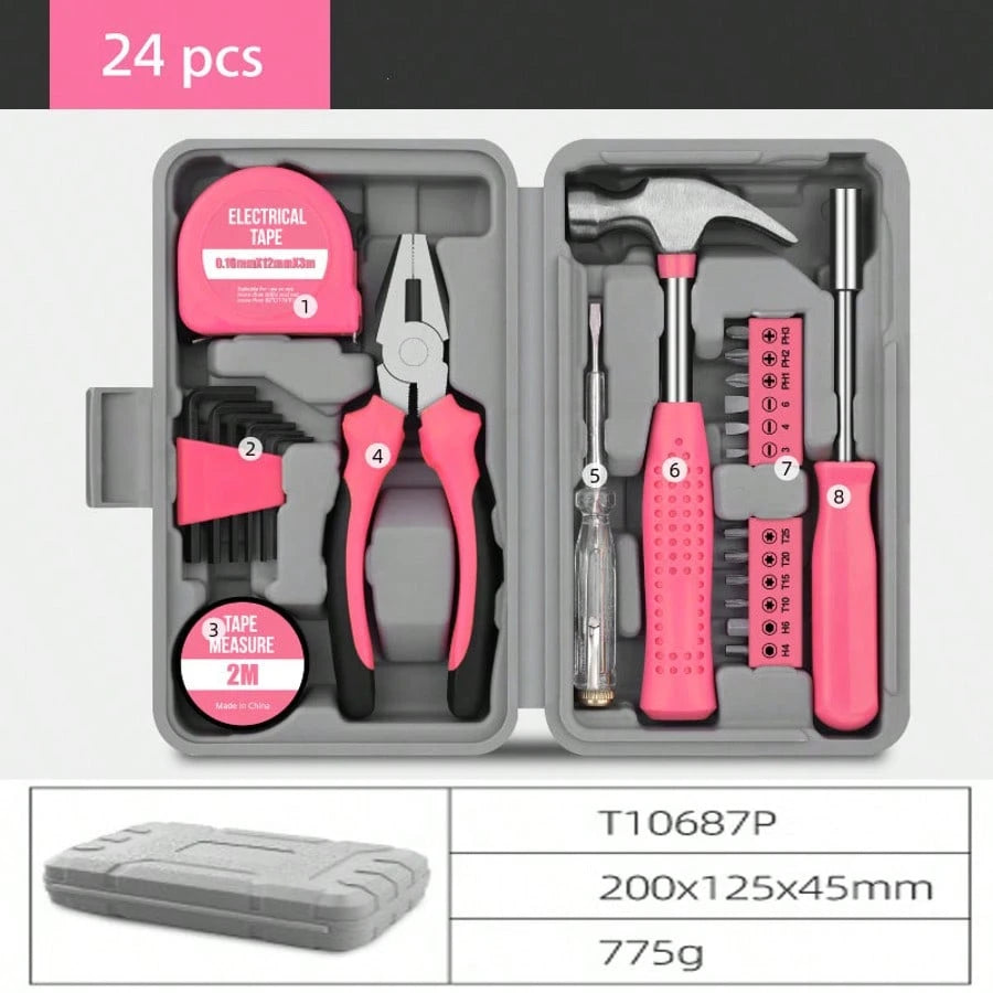Multi-Functional Gift Tool Combination Set - Home Hardware Kit With Pliers, Adjustable Wrench & Claw Hammer