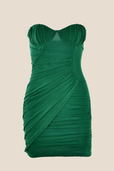 Sweetheart Purple Ruched Bodycon Short Dress
