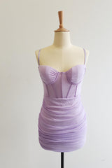 White Corset Ruched Tight Mini Dress