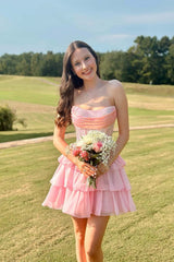 Yellow Beaded Ruffle A-line Short Dress