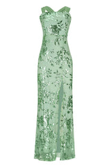 Purple Sequin Mermaid Long Formal Dress