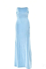 Yellow Strapless Spandex Fitted Long Dress