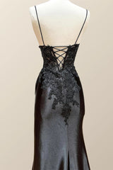 Wine Red Appliques Mermaid Long Formal Dress