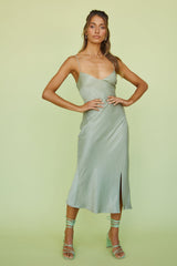 Autumn Valley Midi Dress Green