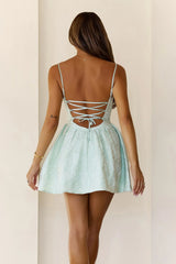Through The Vines Mini Dress Sage