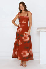 Fresh Feed Maxi Dress Rust