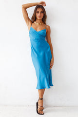 Autumn Valley Midi Dress Blue
